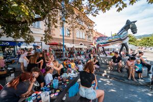 <!--LINK'" 0:88--> takes place in the city center of Slovenj Gradec. Author: Aljaž Uršej