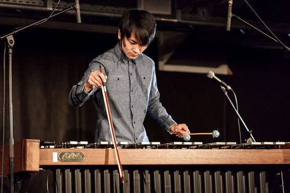 Japanese vibraphonist Masayoshi Fujita performing at Kino Šiška in the context of Sonica Classics concert series, 2016