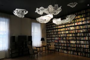 The interior of the <!--LINK'" 0:28-->, containing the late Šalamun's collection of books, 2016