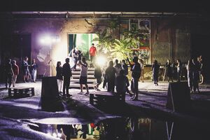 Closing days of the 8th <!--LINK'" 0:97--> EKO at the former MTT textile factory in Maribor, 2021.