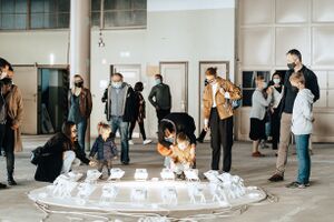 Opening of the exhibition <i>A Letter to the Future</i> at the former MTT textile factory in Maribor, 8th <!--LINK'" 0:98--> 2021.
