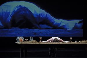 Mojtina Jurcer in the <i>Medea's Scream</i>, <!--LINK'" 0:208-->, performed at Montenegrin National Theatre in Podgorica, 2011