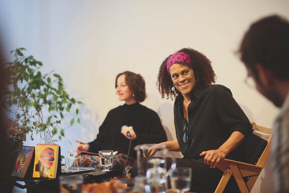 The award-winning British writer, academic and long-time fighter for greater inclusivity in literature Bernardine Evaristo joined the 2023 edition of the festival at the so-called Itn's literary breakfast (hosted by Fabula Festival and Itn.). Photo: Nina Pernat