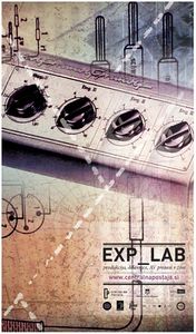 Poster for Exp-Lab, a cycle of new media exhibitions held at <!--LINK'" 0:161-->.