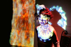 Performance/installation based on the poetry collection <i>Slashes in Gold</i> by <!--LINK'" 0:205--> <i>BS-LP: Being One's Own Translation</i> [BS-LP: Biti svoj lastni prevod], directed by <!--LINK'" 0:206-->, produced by <!--LINK'" 0:207-->, 2010