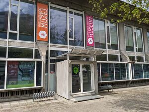 The main entrance to the <!--LINK'" 0:43--> in Ljubljana.