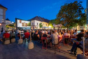 An evening venue of the <!--LINK'" 0:301--> in the central town square of Slovenj Gradec. Author: Aljaž Uršej