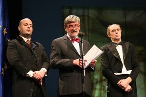 Ceremony <i>Prešeren Award and Prešeren Foundation Awards</i> at Cankarjev dom Culture and Congress Centre in Ljubljana, awarded by <!--LINK'" 0:511-->