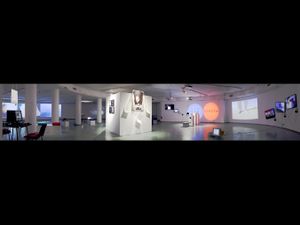 A panorama of an exhibition/installation at the curiously rounded <!--LINK'" 0:144-->, 2014