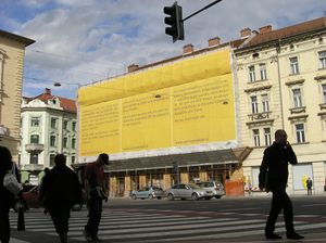 Part of the <i>Izbrisan16let.si</i> (<i>TheErased16years</i>) project by <!--LINK'" 0:424-->, set at various locations around the city of Ljubljana, 2008