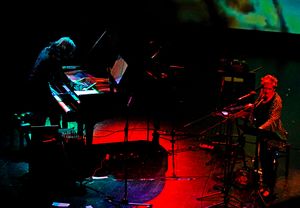 "HOLE - in search of opera without Opera", a new music media performance by Lynn Book, Katharina Klement, Robin Starbuck and Doris Schmid, performed at <!--LINK'" 0:757--> in 2011