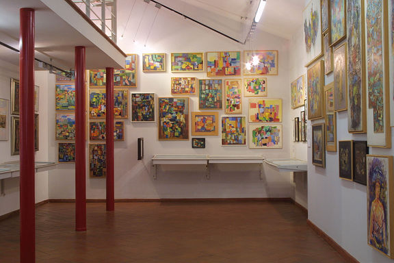 Avgust Černigoj (1898–1985) is credited with influencing Slovene Fine Art by introducing Constructivism to Slovenia. Shown here is part of the permanent exhibition of his work at Avgust Černigoj Gallery, Lipica