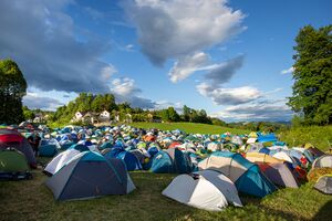 The camping site at the <!--LINK'" 0:250--> festival. Author: Marko Čuk
