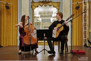 Timotej Kosovinc and Christina Basili concert at the  Municipal Theatre of Piraeus. Organised by the Embassy of the Republic of Slovenia in Athens