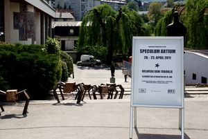 Posters announcing the <!--LINK'" 0:15--> in Trbovlje, 2011.