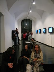 <i>Videospotting</i> is regular programme of surveys or thematic programmes of Slovene video art curated by <!--LINK'" 0:356-->'s curators, here shown at <!--LINK'" 0:357-->, 2009