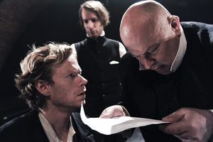 The <!--LINK'" 0:74--> adaptation of Dostoyevsky's <i>Zločin in kazen</i> [Crime and punishment] was directed by <!--LINK'" 0:75-->. With <!--LINK'" 0:76--> as Raskolnikov, the show premièred in 2009.