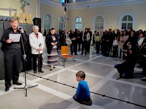 <i>100 Years of the Slovenian Puppetry Art</i> exhibition at the entrance hall of the <!--LINK'" 0:204-->, organised by the <!--LINK'" 0:205-->, 2014