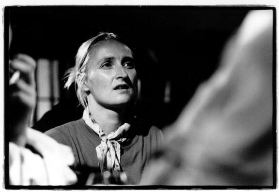A portrait of film director Maja Weiss while making of her long-feature Varuh meje in 2002.