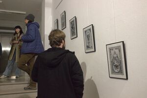 Opening of the exhibition <i>Encyclopedia Mythologica Slovenica</i> by Maja Poljanc at the 10th <!--LINK'" 0:103-->, 2023.