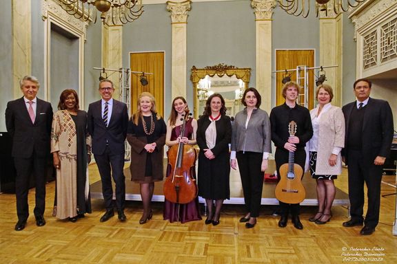 Kosovinc-Basili concert in Piraeus with representatives 2023 Embassy of the Republic of Slovenia Athens..JPG