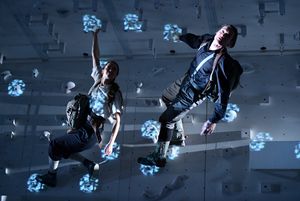 Still from <i>Pavla Nad Prepadom</i> [Pavla Above the Precipice], a play inspired by the life of mountain climber <!--LINK'" 0:267-->, with the text for the play was written by <!--LINK'" 0:268-->. First staged in 2013, the play was featured at <!--LINK'" 0:269--> in 2015 (called Prelet at that time).