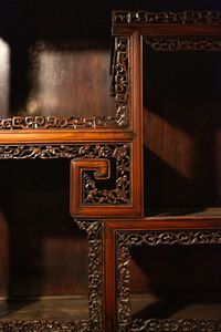 Detail of a piece of carved wooden furniture from China, Skušek Collection, <!--LINK'" 0:57-->.
