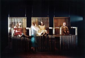 <i>Lo Scrittore</i> directed by <!--LINK'" 0:194-->, produced by Muzeum Theatre. <!--LINK'" 0:195-->, 1995. (From left to right: <!--LINK'" 0:196-->, <!--LINK'" 0:197-->, <!--LINK'" 0:198-->, <!--LINK'" 0:199-->)