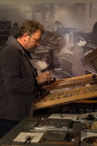 A part of the exhibition called 'History of printing in Slovenia' and held by the <!--LINK'" 0:558-->, 2015